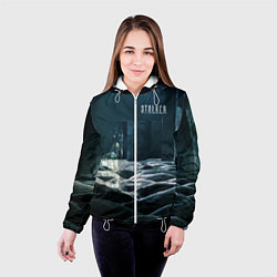 Куртка с капюшоном женская STALKER Одиночка призрак, цвет: 3D-белый — фото 2