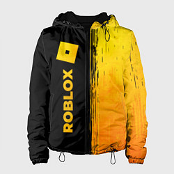 Куртка с капюшоном женская Roblox - gold gradient по-вертикали, цвет: 3D-черный