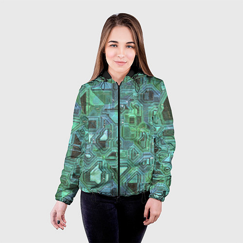 Женская куртка Кибертехно / 3D-Черный – фото 4