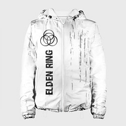 Женская куртка Elden Ring glitch на светлом фоне по-вертикали