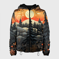 Женская куртка Зимний лес в ожидании праздника