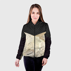 Куртка с капюшоном женская Черновики Пушкина, цвет: 3D-черный — фото 2