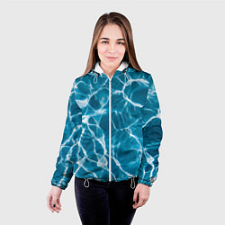 Куртка с капюшоном женская Кристально чистая вода, цвет: 3D-белый — фото 2