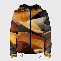 Женская куртка Желтая и черная абстракция