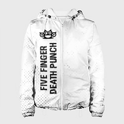 Куртка с капюшоном женская Five Finger Death Punch glitch на светлом фоне по-, цвет: 3D-белый