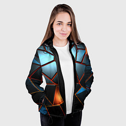Куртка с капюшоном женская Прорыв в пространстве, цвет: 3D-черный — фото 2