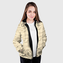 Куртка с капюшоном женская Пастельный тигр, цвет: 3D-черный — фото 2