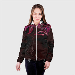 Куртка с капюшоном женская Шоколадный расплав и желе, цвет: 3D-белый — фото 2