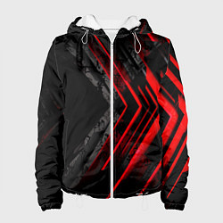 Куртка с капюшоном женская Японский стиль и стрелки, цвет: 3D-белый