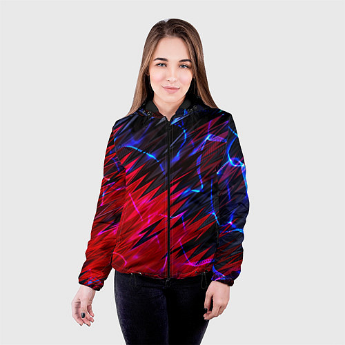 Женская куртка Вибро волны / 3D-Черный – фото 4