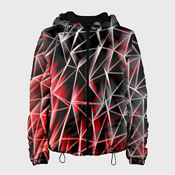 Куртка с капюшоном женская Текстуры сетка, цвет: 3D-черный
