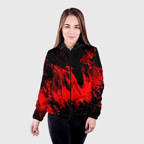 Женская куртка Красное пламя / 3D-Черный – фото 4
