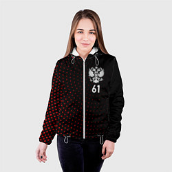 Куртка с капюшоном женская Точки: Ростовская область, цвет: 3D-белый — фото 2