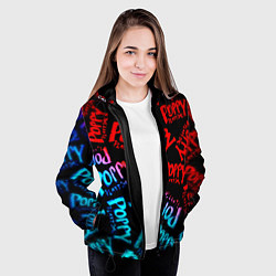 Куртка с капюшоном женская Хагги ваги неон градиент, цвет: 3D-черный — фото 2