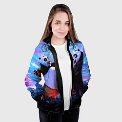 Куртка с капюшоном женская Кунг-фу Панда Friend, цвет: 3D-черный — фото 2