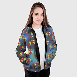 Куртка с капюшоном женская The amazing digital circus pattern, цвет: 3D-черный — фото 2