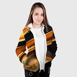 Куртка с капюшоном женская Yellow black style, цвет: 3D-белый — фото 2