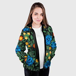 Куртка с капюшоном женская Черника с орехами, цвет: 3D-черный — фото 2