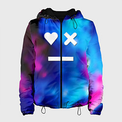Куртка с капюшоном женская Love death and robots serial gradient, цвет: 3D-черный