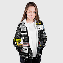 Куртка с капюшоном женская Инженерные шильдики, цвет: 3D-белый — фото 2