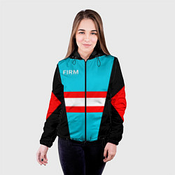 Куртка с капюшоном женская FIRM спортик 80е, цвет: 3D-черный — фото 2