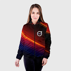 Куртка с капюшоном женская Volvo neon gradient auto, цвет: 3D-черный — фото 2