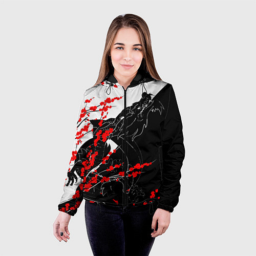 Женская куртка Tokyo Dragon / 3D-Черный – фото 4