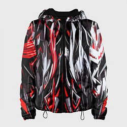 Женская куртка Агрессивные линии белые и красные