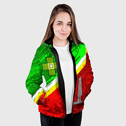 Куртка с капюшоном женская Флаг Зеленограадского АО, цвет: 3D-черный — фото 2