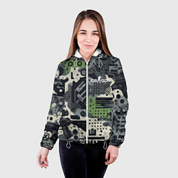 Куртка с капюшоном женская Counter Strike go - pattern, цвет: 3D-белый — фото 2