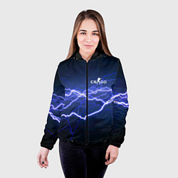 Куртка с капюшоном женская Counter Strike - lightning, цвет: 3D-черный — фото 2