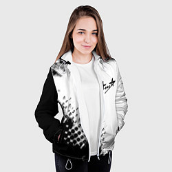 Куртка с капюшоном женская Алиса краски текстура, цвет: 3D-белый — фото 2
