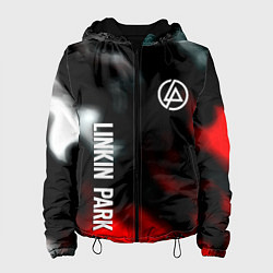 Куртка с капюшоном женская Linkin park flame, цвет: 3D-черный