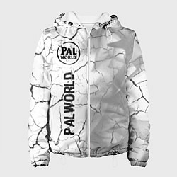 Куртка с капюшоном женская Palworld glitch на светлом фоне по-вертикали, цвет: 3D-белый