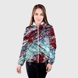 Куртка с капюшоном женская Лёд и кровь, цвет: 3D-белый — фото 2