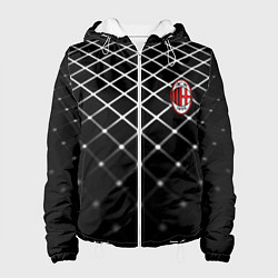 Куртка с капюшоном женская Милан футбольный клуб, цвет: 3D-белый