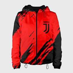 Куртка с капюшоном женская Juventus краски спорт фк, цвет: 3D-черный