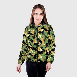 Куртка с капюшоном женская Котофляж, цвет: 3D-черный — фото 2