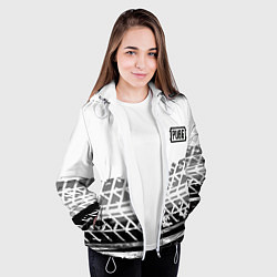 Куртка с капюшоном женская PUBG online game, цвет: 3D-белый — фото 2