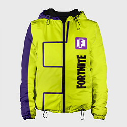 Женская куртка Fortnite logo yellow game