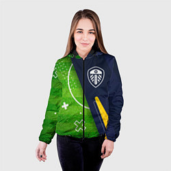 Куртка с капюшоном женская Leeds United football field, цвет: 3D-черный — фото 2