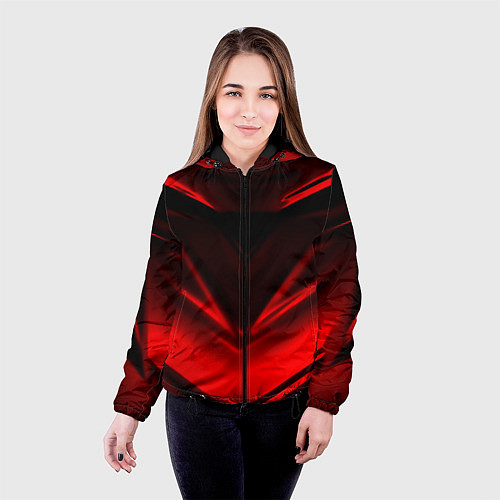 Женская куртка Geometry stripes line / 3D-Черный – фото 4