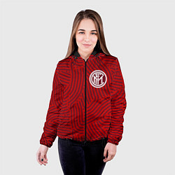 Куртка с капюшоном женская Inter отпечатки, цвет: 3D-черный — фото 2