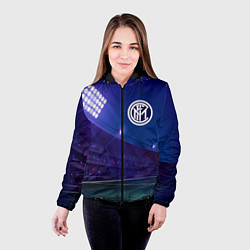 Куртка с капюшоном женская Inter ночное поле, цвет: 3D-черный — фото 2