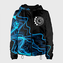 Куртка с капюшоном женская Blink 182 sound wave, цвет: 3D-черный