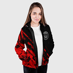 Куртка с капюшоном женская PSG sport grunge, цвет: 3D-черный — фото 2