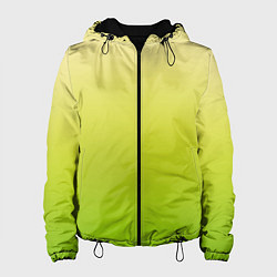 Женская куртка Градиент лимонный жёлто-салатовый