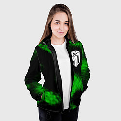 Куртка с капюшоном женская Atletico Madrid sport halftone, цвет: 3D-черный — фото 2