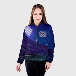 Куртка с капюшоном женская Bayer 04 ночное поле, цвет: 3D-черный — фото 2