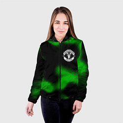 Куртка с капюшоном женская Manchester United sport halftone, цвет: 3D-черный — фото 2